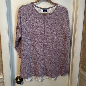 Pullover Sheer Back Top Van Heusen Size Lg NWT